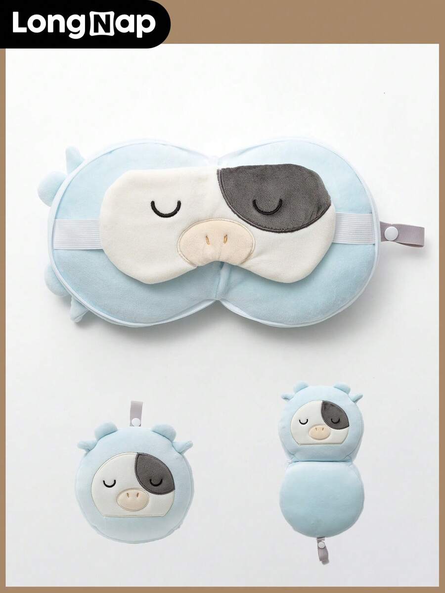 LongNap™ Plüschtier dekoriert mit sternenklaren Rinderaugen-Schlafmaske