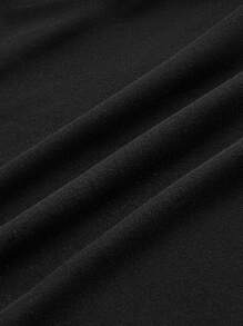 ROMWE Grunge Punk Y2K Gyaru Subculture Women Leopard Print Cropped Tube Top With Slit Hem - Black - View 4