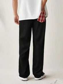 Manfinity VCAY Pantalones rectos holgados casuales de retazos para hombre - Multicolor - Ver 2