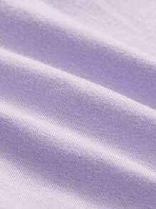 Cozy Pixies Baby Girl Knitted Soft Casual Solid Color Shorts 4pcs Set - Purple - View 7