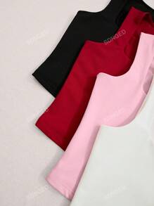 4pcs Women Plain Casual Sleeveless Tank Top Set