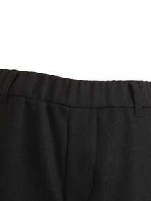 SHEIN 2 pièces Tenue de gentilhomme pour jeunes garçons - veste sans manches et pantalon, costume formel élégant pour anniversaire, mariage, remise de diplôme, Noël, Halloween - Noir - Voir 3