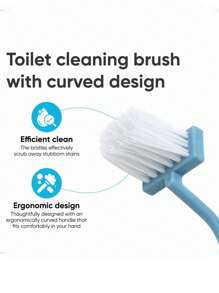 1 pièce Brosse de toilette en forme de V, petite brosse de toilette, brosse de nettoyage de toilette en plastique avec design incurvé, convient pour le nettoyage de la salle de bain et des toilettes, pratique pour le nettoyage en profondeur des toilettes, le nettoyage des recoins. Cadeau de Noël idéal pour la décoration de la salle de bain d'été.
