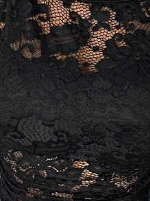 SHEIN X  Ignacia Antonia Zolique 女士性感黑色蕾丝不对称镂空后背系带背心 - 黑色 - 查看 7