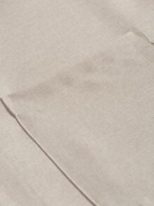 Manfinity RSRT Men's Holiday Casual Turn-Down Collar Linen Shirt Set - Apricot - View 3