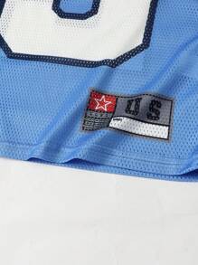 ROMWE MEN Prep 男士网眼拼布运动短袖 T 恤、运动服