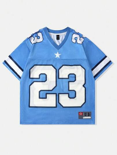 Street Life Men's Mesh Patchwork Sports Short Sleeve T-Shirt, Athletic Jersey