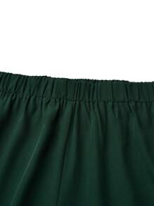 TaskEZ 大码拼色条纹多口袋短袖上衣和裤子制服 2 件套，大码制服和手术服