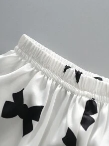 2pcs Baby Girls' Leopard Print Color Block Cardigan And Pants Casual Homewear Set - White - View 3