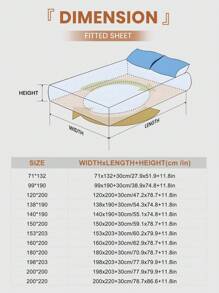 纯色柔软舒适床笠，适合卧室，四季皆宜 - 白色 - 查看 3