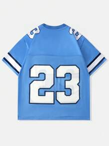 ROMWE MEN Prep 男士网眼拼布运动短袖 T 恤、运动服