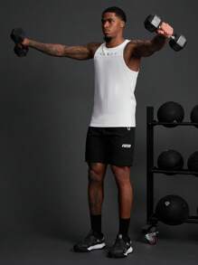 Gym Rark Boyfriend Style Men's Casual Letter Print Sleeveless Tank Top, Summer School - Multicolor - View 3