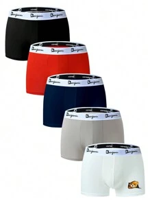 5pcs/Pack Men's Breathable Boxer Briefs Underwear