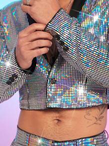 FeverCity Men's Plaid Short Suit Set - Multicolor - View 6