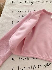 SHEIN LMoss Kids LMoss Baby Girl Baby Girls Lightweight Solid Knit Cardigan Sweater, Suitable For Vacation Travel Outings,In Fall/Winter