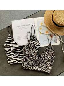 Breezaya Women's French Style Animal Print Camisole - Multicolor - View 1