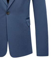 Manfinity Mode Men's Colorblock Lapel Collar Long Sleeve Business Suit Jacket And Pants Set, Spring Autumn