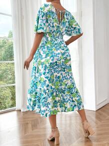 SHEIN Floral Print Casual Maternity Dress For Summer - Multicolor - View 2