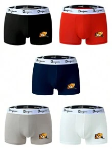 5pcs/Pack Men's Breathable Boxer Briefs Underwear