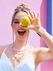 Twin Melody X SHEIN Golden Fashion Bracelet Suitable For Daily Wear