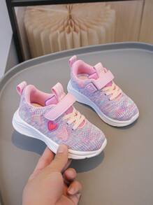 1 Pair Kids Unisex Mesh Breathable Versatile Lightweight Casual Sneakers, Suitable For Spring And Autumn - Pink - View 2