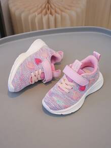 1 Pair Kids Unisex Mesh Breathable Versatile Lightweight Casual Sneakers, Suitable For Spring And Autumn - Pink - View 7