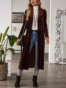 EMERY ROSE Cárdigan largo de manga larga y elegante para mujeres para ocasiones formales