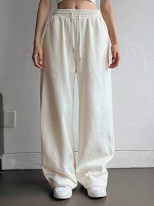 DAZY Dazy X KIMYOUJUNG Collection Women's Drawstring Pocket Straight Loose Casual Comfy Solid Color Pants