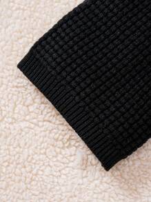 Tween Girls Comfortable Knit Button-Up Cardigan And Flared Pants Sweater Set For School, Parties, And Traveling - Black - View 8