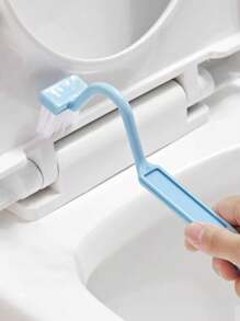 1 pièce Brosse de toilette en forme de V, petite brosse de toilette, brosse de nettoyage de toilette en plastique avec design incurvé, convient pour le nettoyage de la salle de bain et des toilettes, pratique pour le nettoyage en profondeur des toilettes, le nettoyage des recoins. Cadeau de Noël idéal pour la décoration de la salle de bain d'été.