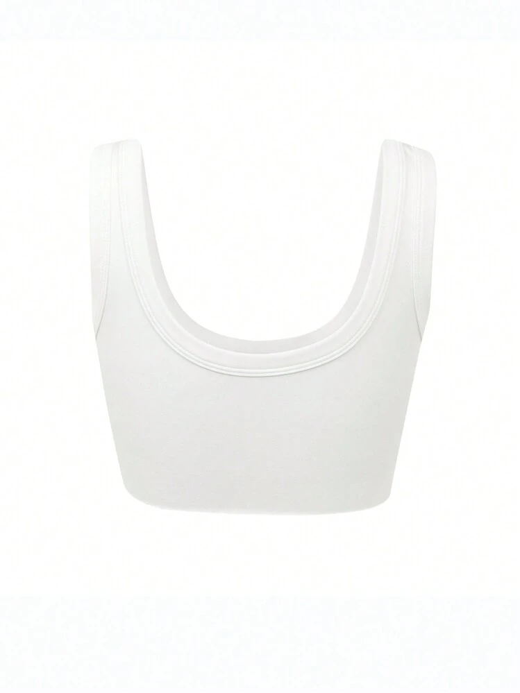 Zyxie Women's Solid Color Simple Daily Tank Top - White - View 7