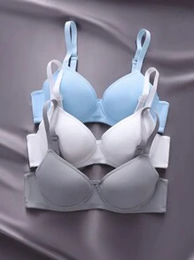 Snug Zone 3 pièces Bralette Unicolore À Armature