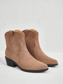 Styleloop Women Fashion Party All-Match Classic White Boots Fall - Black - View 6