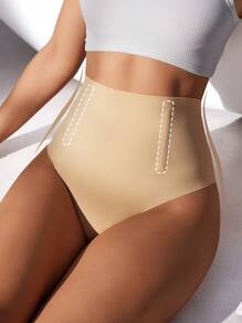 2pcs Women Seamless High Waist Adhesive Bone Tummy Control Shapewear Shorts - Multicolor - View 4