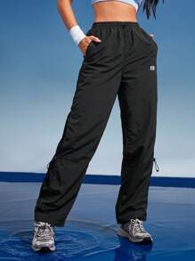 In My Nature Women's Outdoor Camping & Hiking Drawstring Design Long Pants - Black - View 7
