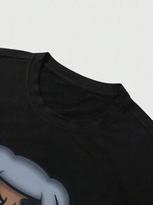 Manfinity Dauomo 男士卡通人物印花圆领短袖 T 恤