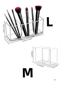 化妆刷收纳盒，1 件多功能化妆刷干燥机大容量收纳架，托盘支撑展示适用于梳妆台、浴室台面、橱柜，可存放眼线笔/唇笔、唇彩、眼线笔、口红、眼影、遮瑕膏、房间、家居、卧室、浴室、房屋、粉色房间、客厅装饰、旅行用品、礼品袋、送给妈妈、爸爸、男士、朋友、老师、生日、婚礼、书桌、架子、配件、礼品盒、趣味礼物、收纳、化妆刷架 - 無色 - 查看 1