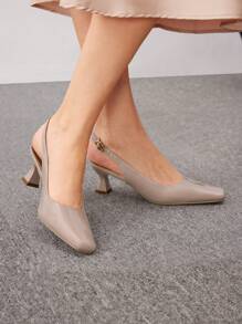 CUCCOO BIZCHIC Women's Fashionable High-Heeled Backless Shoes For Summer Graduation Heels Prom Heels Vacation Shoes Summer Elegant Basics Business Casual Business Chic Christmas Fall New Year Holiday