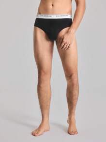 5 件装 男士字母印花平角内裤 - 彩色 - 查看 7