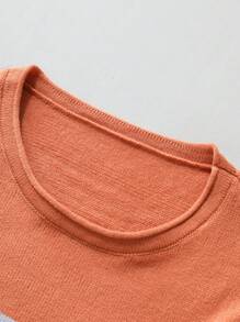Manfinity Homme Suéter casual de contraste de color con costura para hombres en primavera y otoño