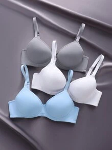 Snug Zone 3 pièces Bralette Unicolore À Armature