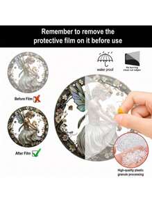 1 件亚克力仙女太阳捕手窗饰 - 梦幻挂饰，半透明设计，波西米亚风格房间和花园装饰，送给女孩和好朋友的奇妙礼物