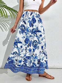 RueChic Printed Wide Shirt Two Pieces Sets