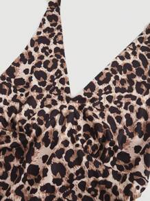 SHEIN MOD 大码秋季朋克风Y2K豹纹露背吊带上衣，性感上衣，适合演唱会、复古风等场合。 - 彩色 - 查看 3