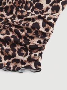 SHEIN MOD 大码秋季朋克风Y2K豹纹露背吊带上衣，性感上衣，适合演唱会、复古风等场合。 - 彩色 - 查看 4