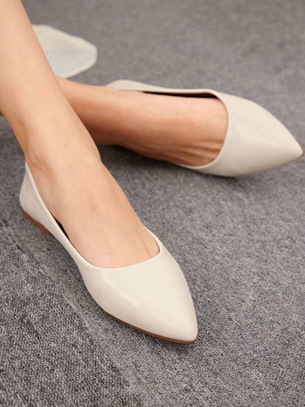 CUCCOO BIZCHIC Minimalist Point Toe Ballet Flats For Summer Vacation Shoes Summer Elegant Basics Business Casual Business Chic Spring Shoes Spring Break Easter