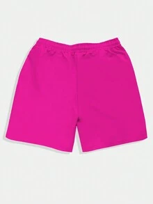 ROMWE MEN Street Life Men Five-Pointed Star And Letter Print Drawstring Summer Casual Shorts
