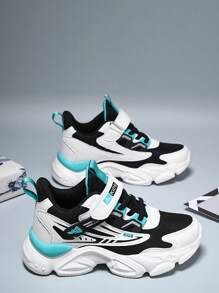 儿童男童春秋低帮运动鞋可调节，易于穿脱，适合日常穿着，厚底，柔软舒适，撞色厚底运动鞋，时尚百搭，开学季学生鞋，彩色运动鞋