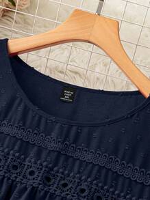 大码女式纯色简约休闲提花衬衫