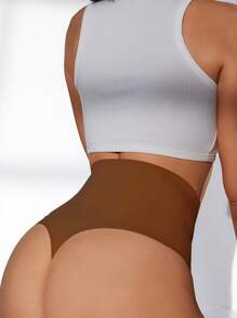 2pcs/Pack Seamless High Waist Shaping Panty With Bone - Multicolor - View 2